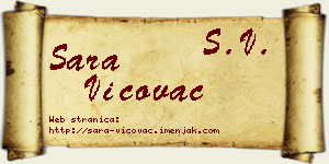 Sara Vićovac vizit kartica